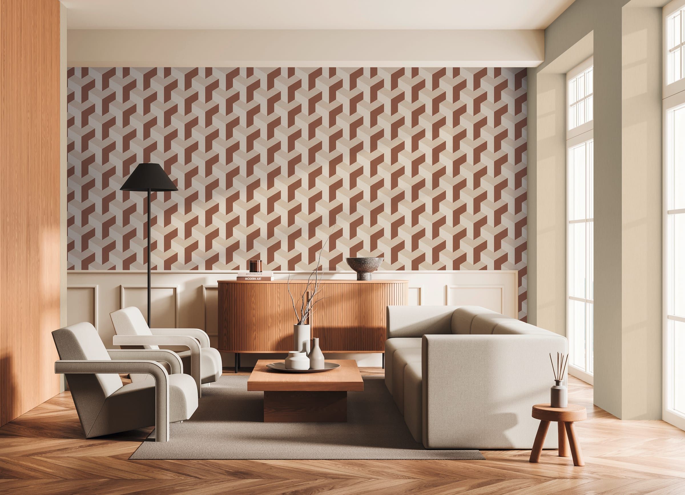 Exklusive Designtapete mit 3D-Motiv