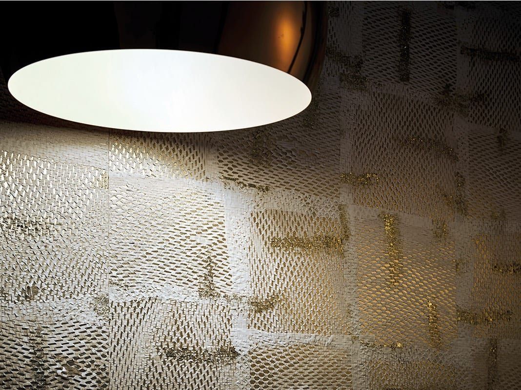 Metallic-Tapete mit Aluminium-Finish