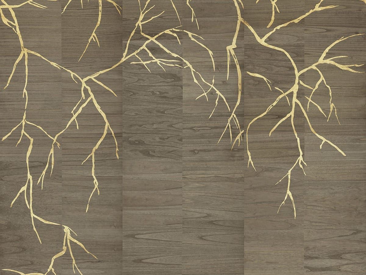 Metallic-Tapete mit Aluminium-Finish