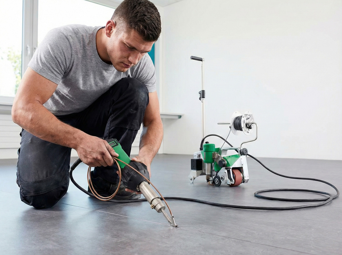 Geschweißte Bodenfugen für strapazierfähige Flächen