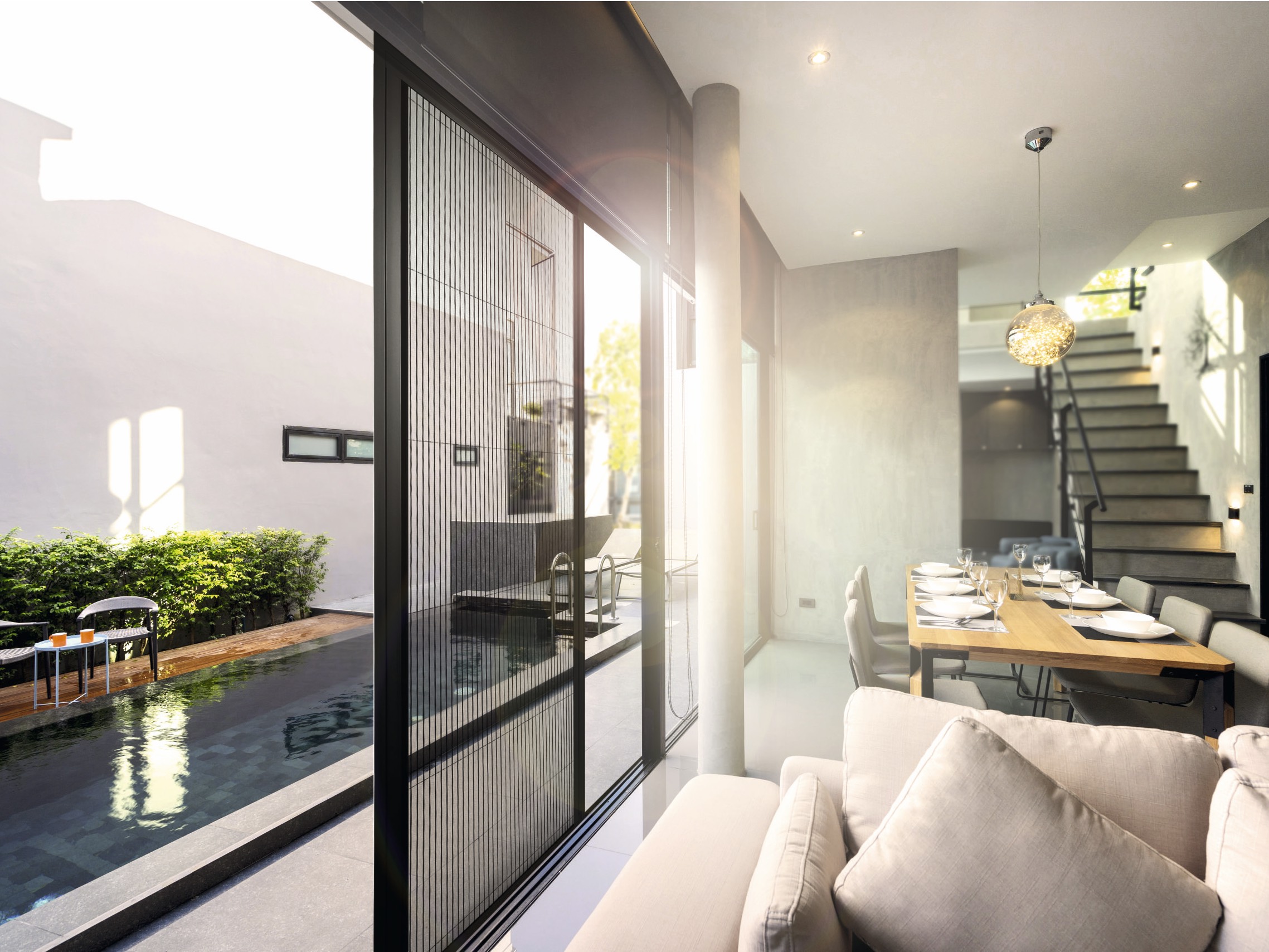 Insektenschutzmaßrahmen an Terrassentür