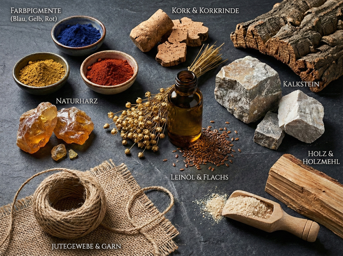 Linoleumboden aus natürlichen Materialien