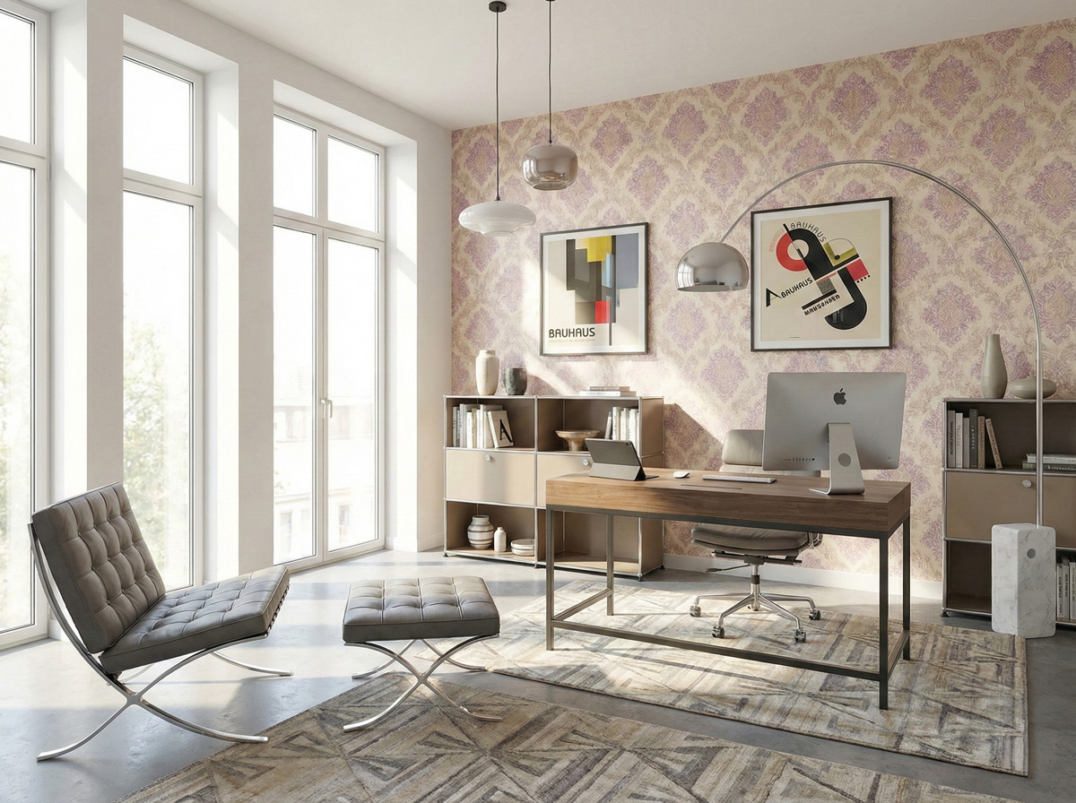 Retro-Tapete im 60er-Jahre-Stil